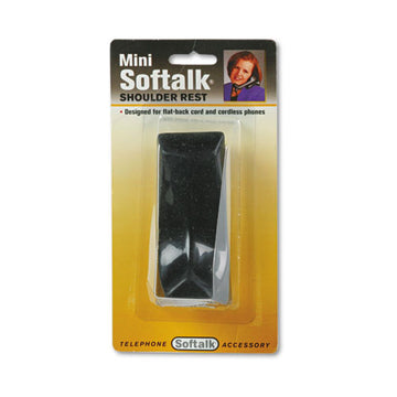 Softalk® Mini Softalk Telephone Shoulder Rest, 1-3-4w X 4-1-8d X 1-7-8l, Black freeshipping - TVN Wholesale